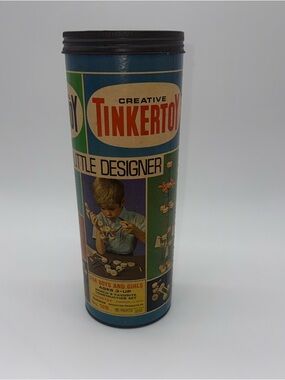 Vintage Original Tinker Toy Set No. 126 Little Designer Child Kids Toys